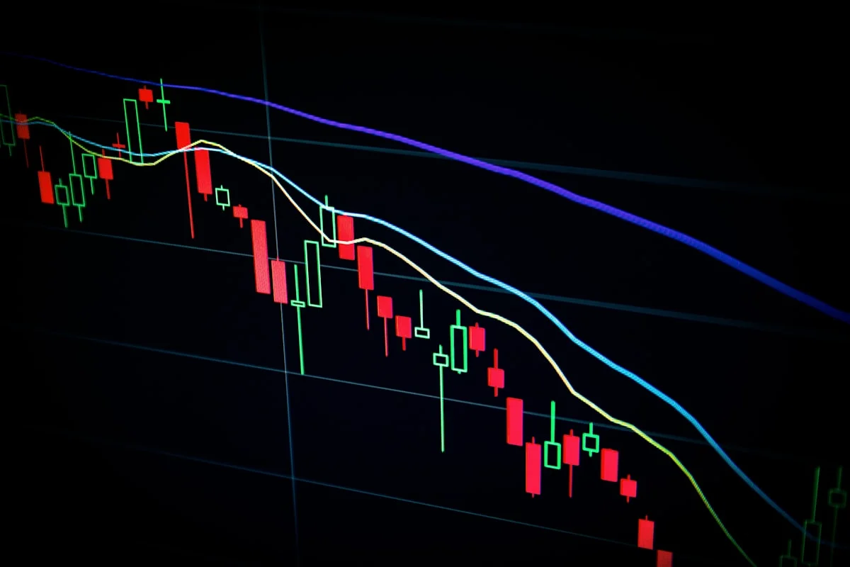 Stock market tickers displaying data